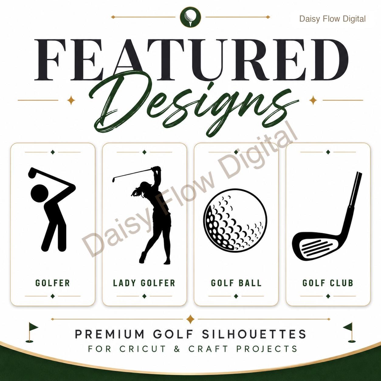 Golf SVG Bundle | Golfer Silhouette PNG | Golf Club Clipart | Golfing Cut Files for C - image 4